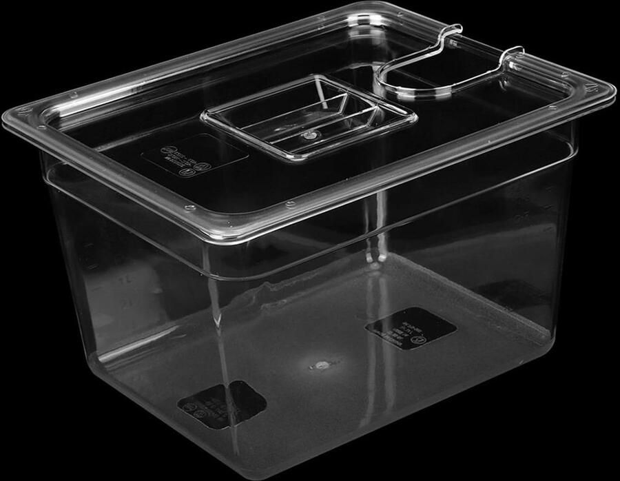 Vacuümcontainer met Deksel Culinaire Container Precisie Koken Kalibratiemarkering 11 Liter Capaciteit Transparant