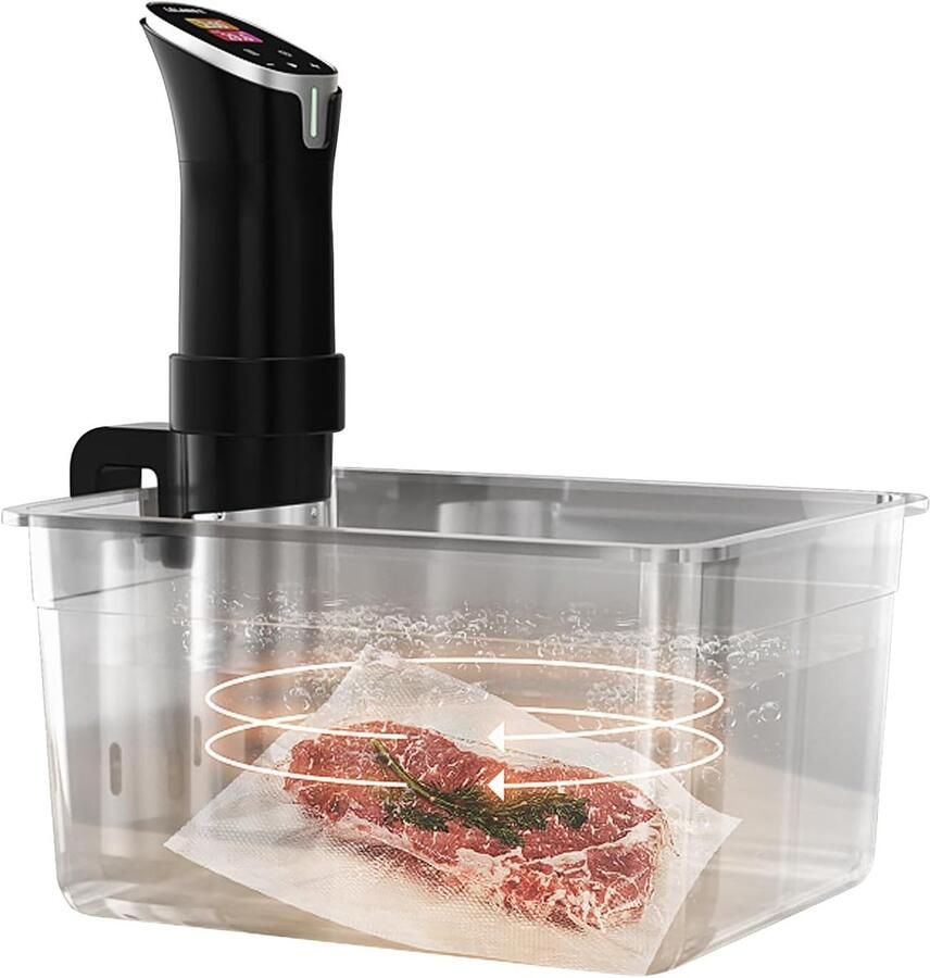 Vacuümcontainer Sous vide bak Precisiekoken Opvouwbaar scharnierontwerp 11 Liter Transparant