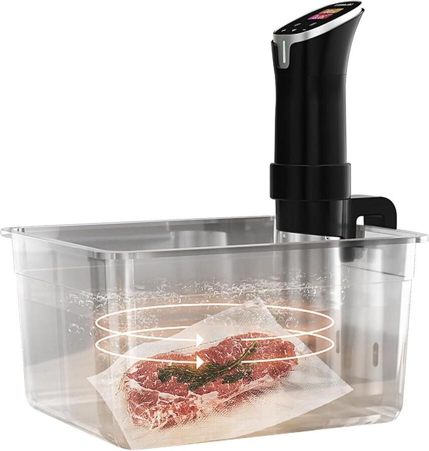 Vacuümcontainer Sous vide bak Precisiekoken Opvouwbaar scharnierontwerp 11 Liter Transparant