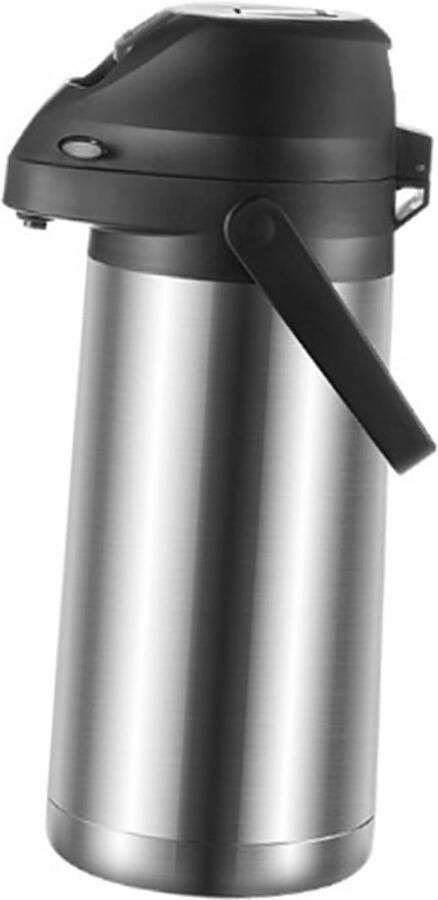 Vacuümfles Roestvrijstaal Geïsoleerde Waterkoker Dranken Warm Houden Handige Doseerpomp 1.9 Liter Zilver