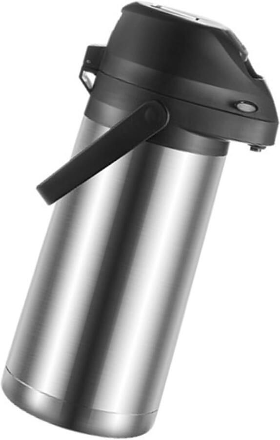 Vacuümfles RVS Thermoskan Waterkoker Warme Dranken Zetten Pers Giet Ontwerp 1.9 Liter Zilver