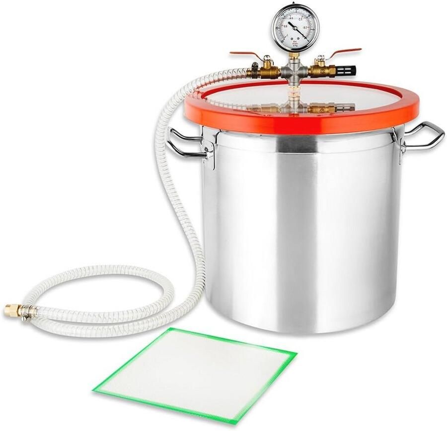 Vacuümkamer 17L RVS 28CM Ontgassingskamer Harsval