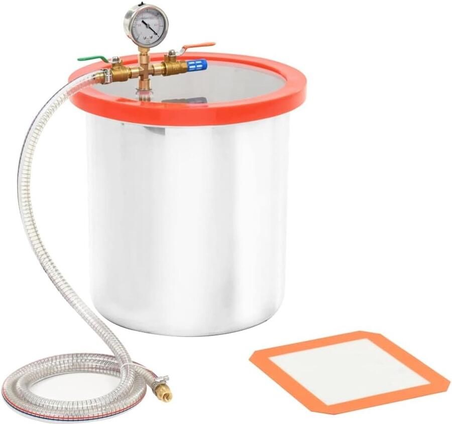 Vacuümkamer 18 9 l roestvrij staal acryl ontgassingscontainer