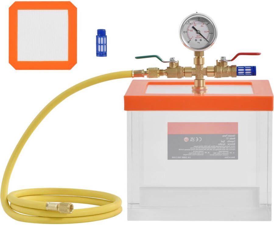 Vacuümkamer 7 6L Acryl Ontgassingssysteem Voor Hars en Siliconen Laboratoriumgraad