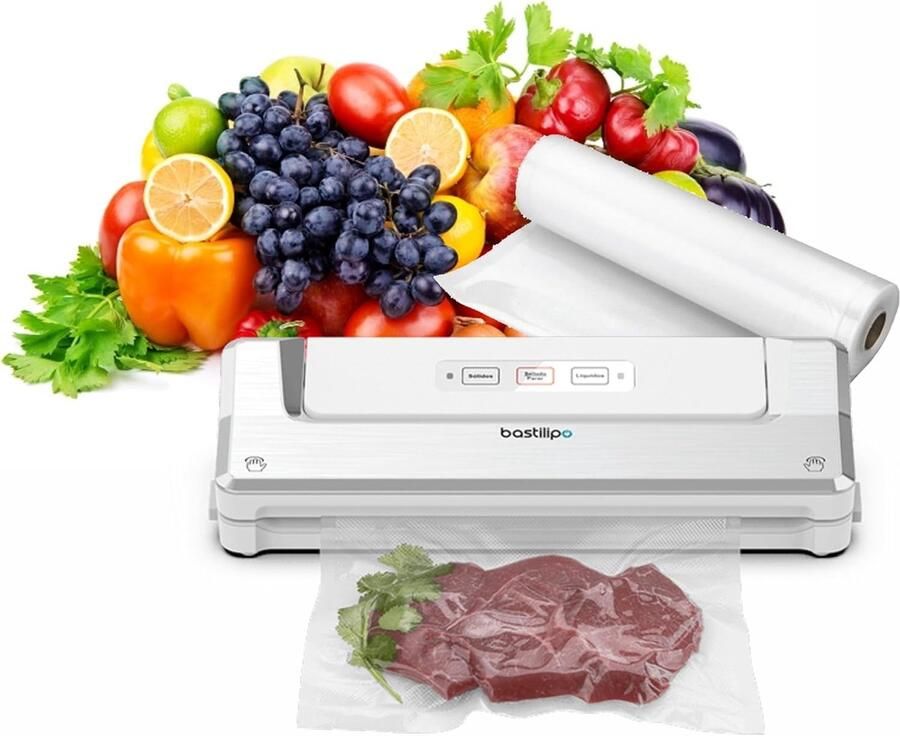 Vacuümmachine Vacumeerapparaat Voedsel Bewaren Snelle Afdichting 38x15x8 cm Wit