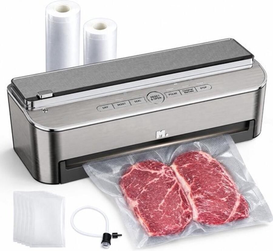 Vacuümmachine Automatisch 85 kPa Zuigkracht 120 W Vermogen Roestvrijstaal En ABS Voor Keuken En Maaltijdvoorbereiding
