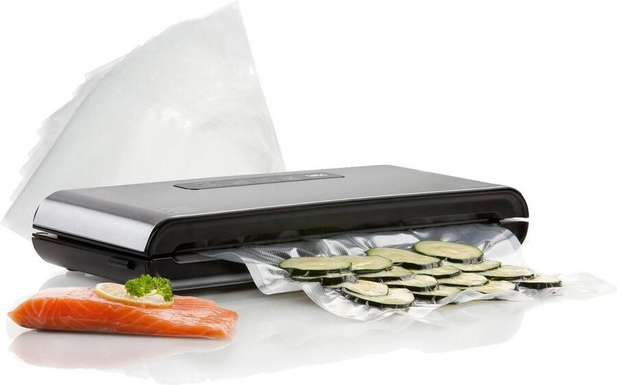 Vacuümmachine Folie lasapparaat Voedsel bewaren Brede lasnaad 70 zakken 28x40cm Rood