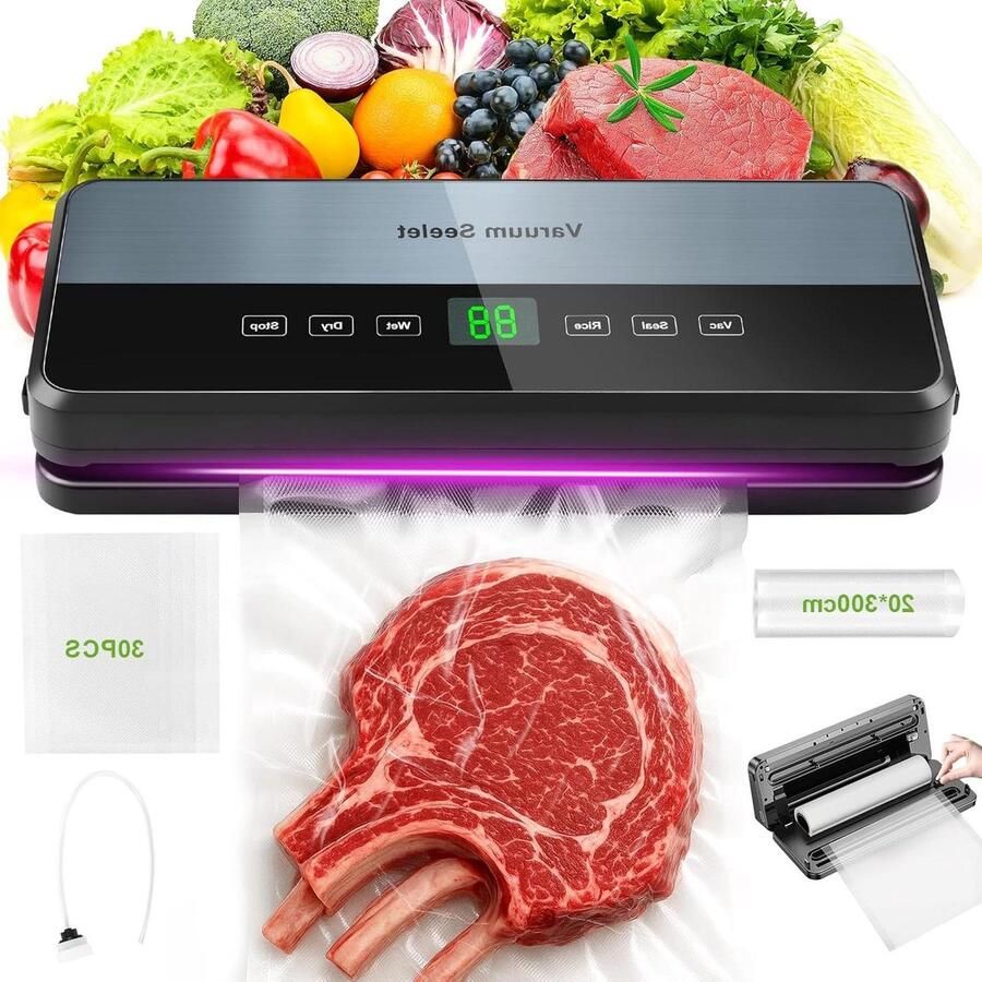 Vacuümmachine Vacumeerapparaat Voedsel bewaren 6-in-1 functies 35 cm seal Zilver