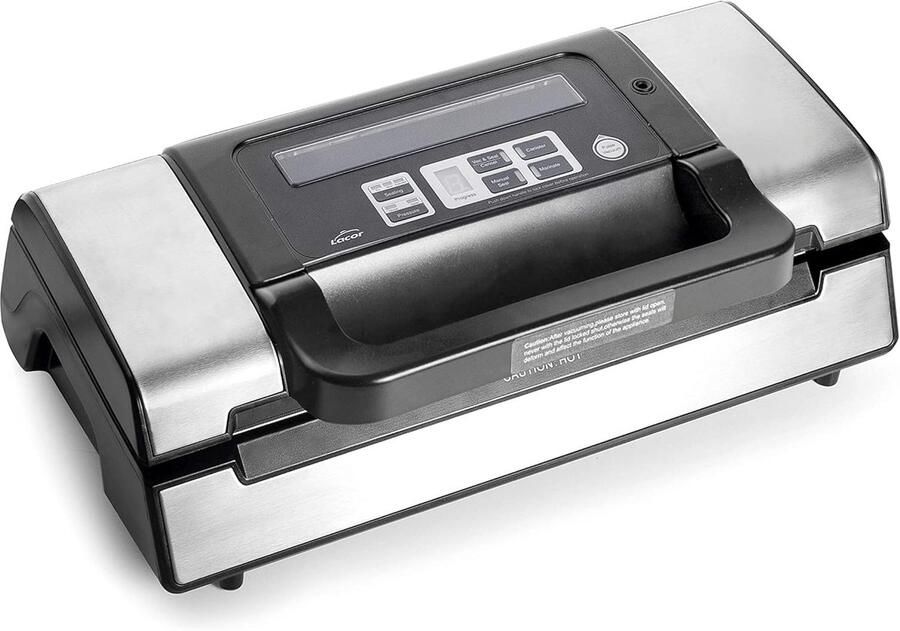 Vacuümmachine Vacumeerapparaat Voedsel Bewaren Dubbele Zuiger 30 cm Afdichting Zilverkleurig