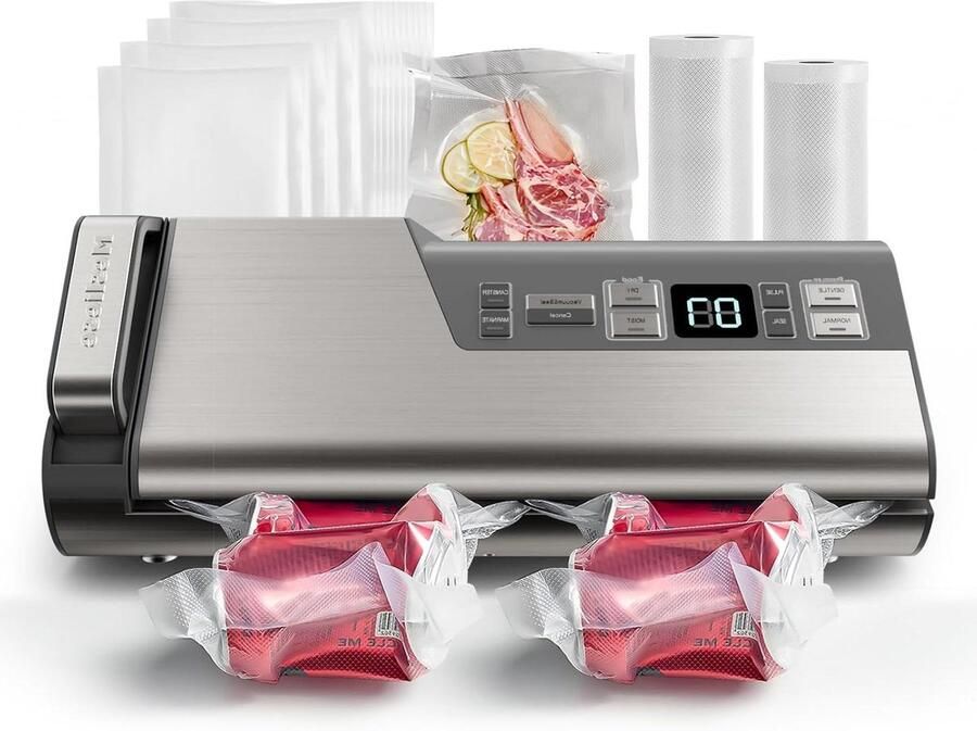 Vacuümmachine Vacuümsealer Voedsel Bewaren Dubbele Afdichting 30 cm Snijder Grijs
