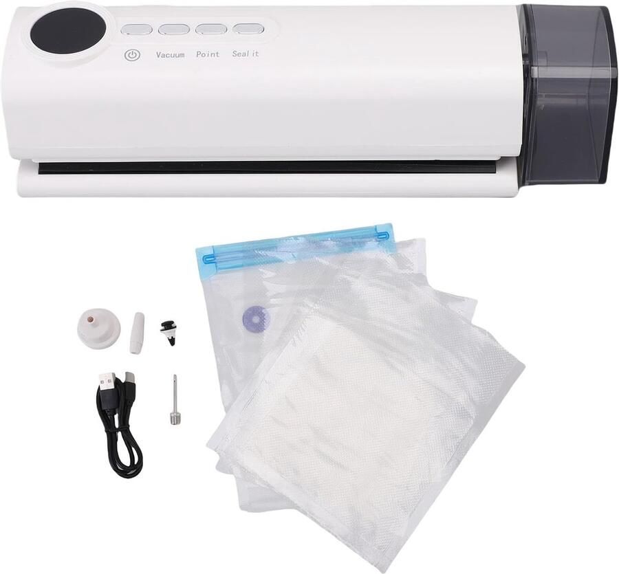 Vacuümmachine Voedselsealer Voedsel bewaren 3-in-1 functie -62 kPa Beige