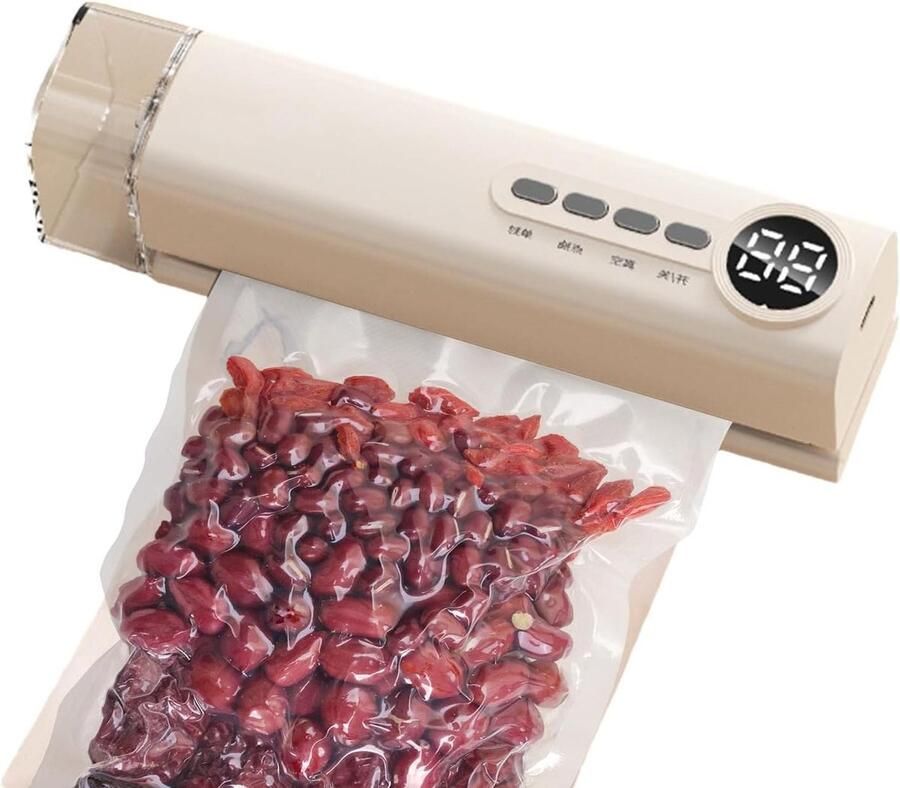 Vacuümmachine Voedselverzegelaar Voedsel Bewaren Automatische Handpershouding 194 x 53 x 44 cm Meerkleurig