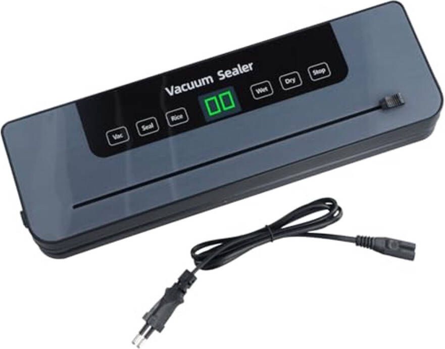 Vacuümmachine voor levensmiddelen met snijapparaat en 10 zakken