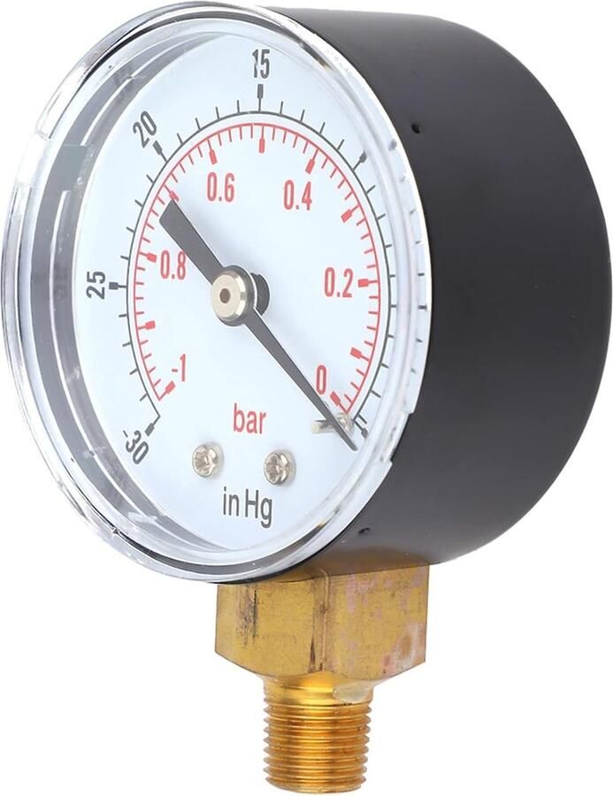 Vacuümmeter Unterdruckmanometer Mbar 50mm 1 8 BSPT Bodemaansluiting voor Lucht Water Olie