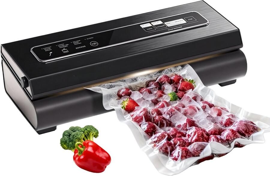 Vacuümsealer 90 kPa 120 W Vermogen Roestvrij Staal Compact Keukenapparaat Voedselverpakking Machine
