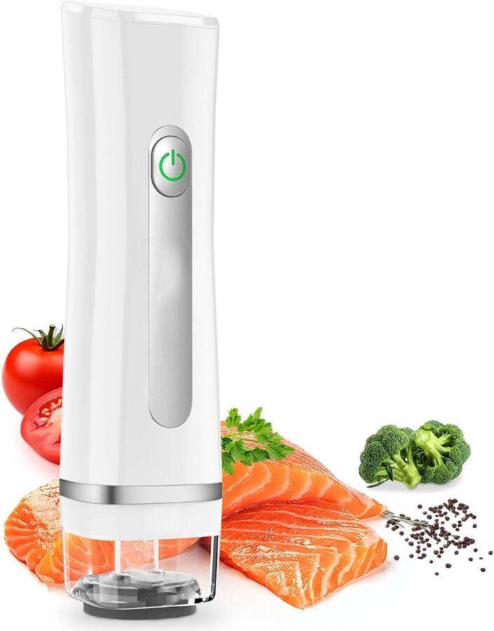 Vacuümsealer Automatische Vacumeermachine Vacuum Sealer Vacuümmachine Draadloos Compacte Vacuümsealer Voor Voedselconservering Geschikt Voor Voedsel Vlees Sous-Vide Koken Wit