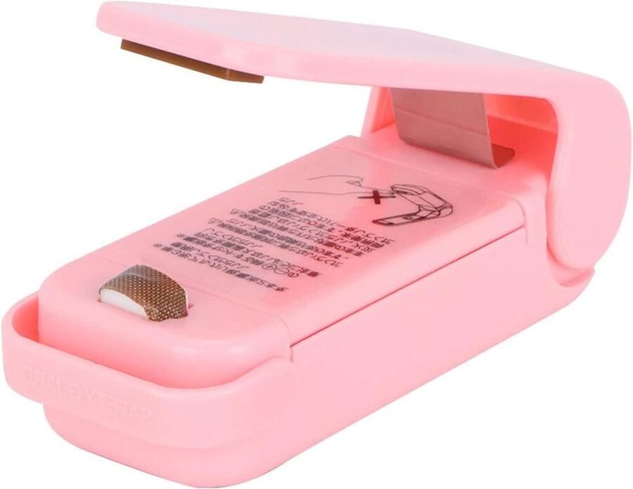 Vacuümsealer Mini Voedselsealer Voedsel Vers Houden Draagbaar Ontwerp 10 cm Rood