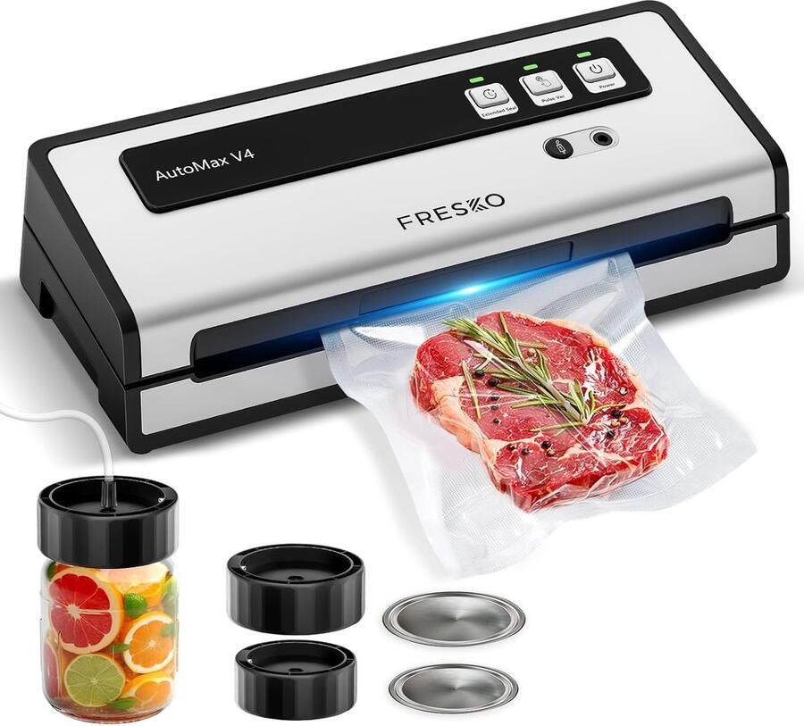 Vacuümsealer Vacumeermachine Voedsel bewaren Krachtige zuigkracht 42 cm breed Zwart
