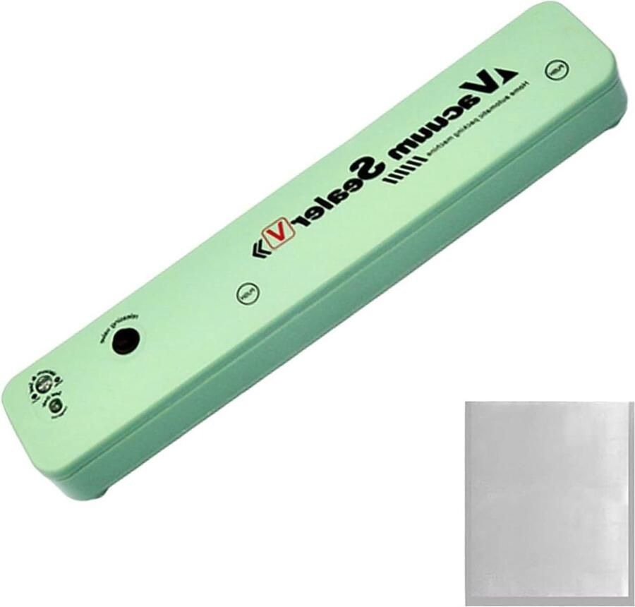 Compacte vacuümmachine Draagbare sealer Levensmiddelen bewaren Draadloos en elektrisch 35 cm lang Groen