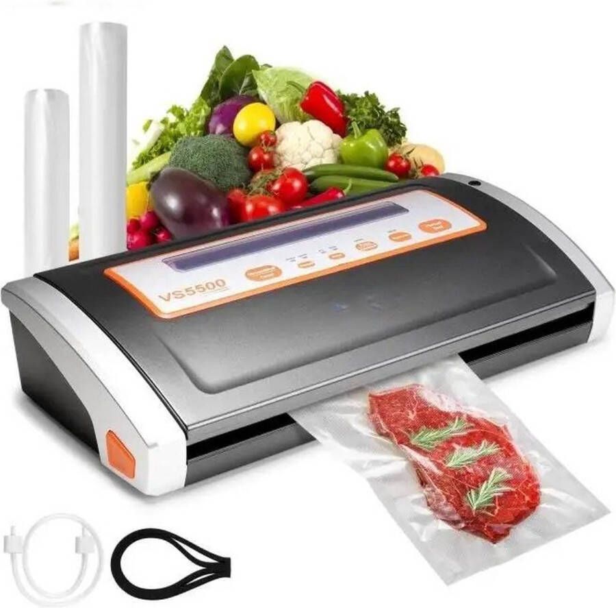 Vevor™ VEVOR Vacuumsealer Voedsel Opslag Sealen Vacuüm zak Rollen 130 W Groente Fruit Vlees Brood Luchtafdichtsysteem