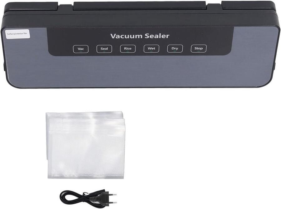 Vacuümsealer Voedsel Vacumeermachine Keuken Vers Houden Voeding Dubbele Hitteafdichting 30 cm Breed Zwart