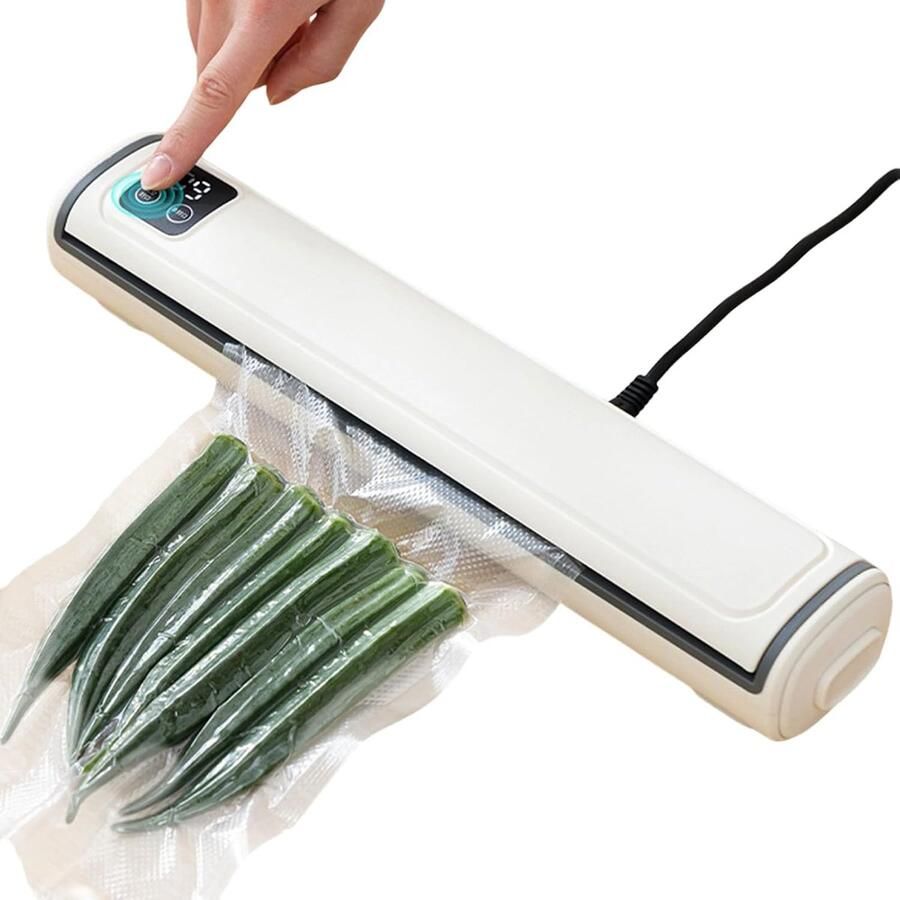 Vacuümsealer Voedselbewaarder Maaltijden Vers Houden Hoge Zuigkracht 80 kPa 35 x 6.5 x 5 cm Zwart