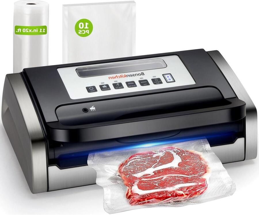 Vacuümsealer Voedselsealer Voedsel bewaren Krachtige zuigkracht 30 cm breed Zilverkleurig