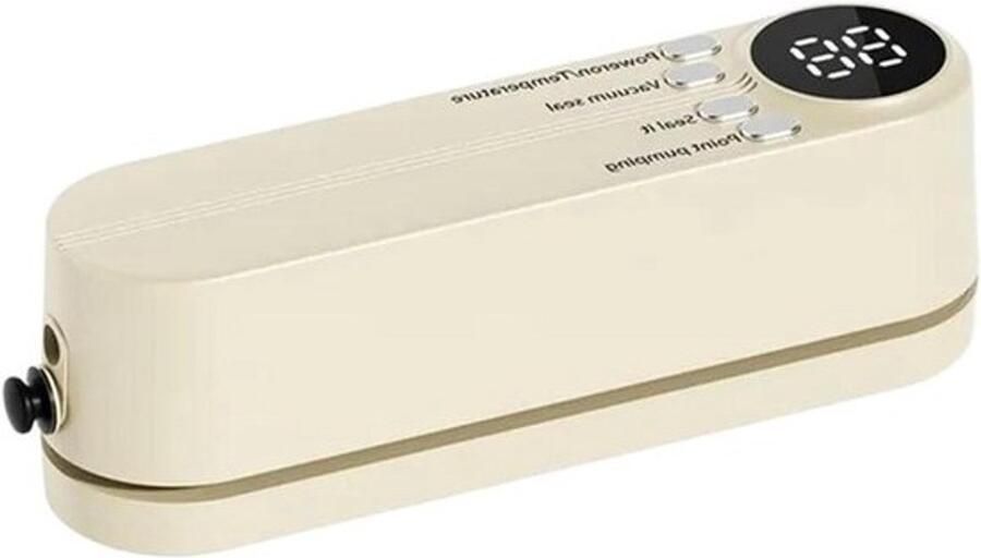 Vacuümsealer Voedselsealer Voedsel langer bewaren Oplaadbaar en draadloos Mini-formaat Beige