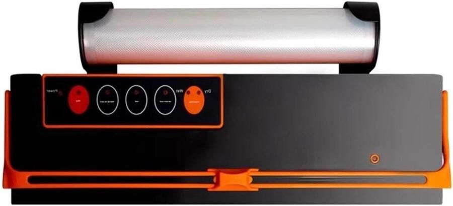 Vacuümsealer Voedselverpakker Ontgasser Voedsel Conserveren Dubbele Pomp 32 cm Afdichtingslengte Zwart-oranje