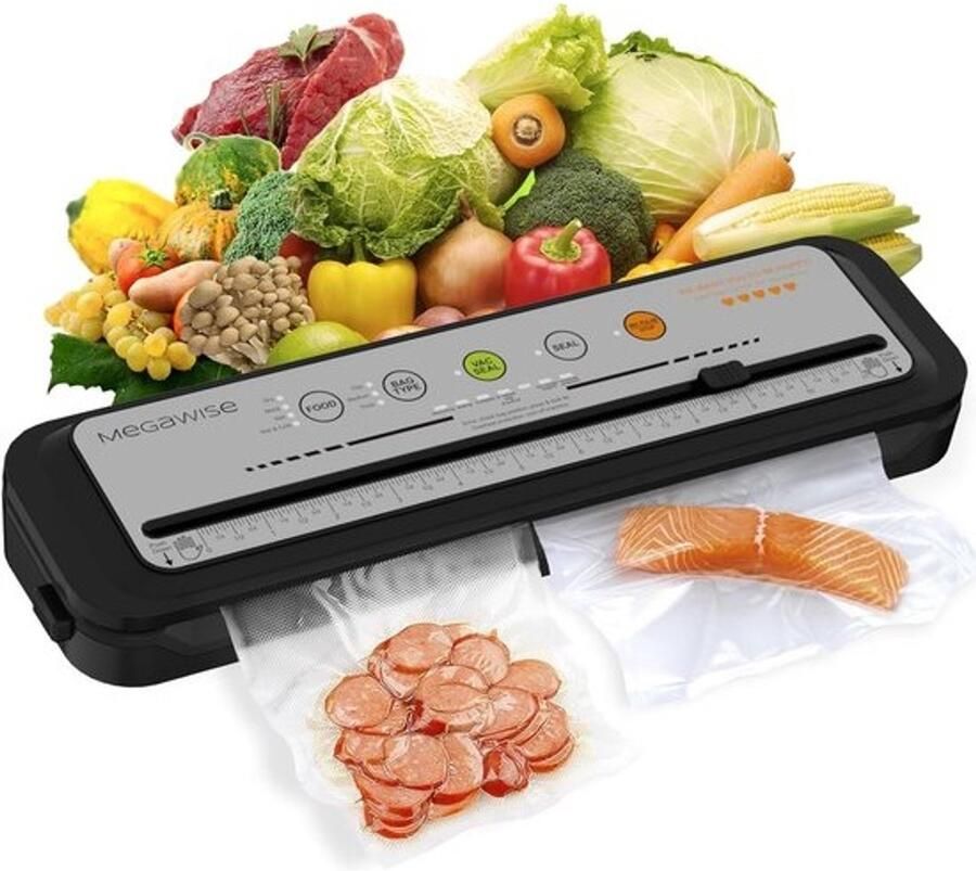 Vacuümsealer Voedselverpakker Voedsel vers houden 80kPa zuigkracht 30 cm afdichtingsbreedte Grijs