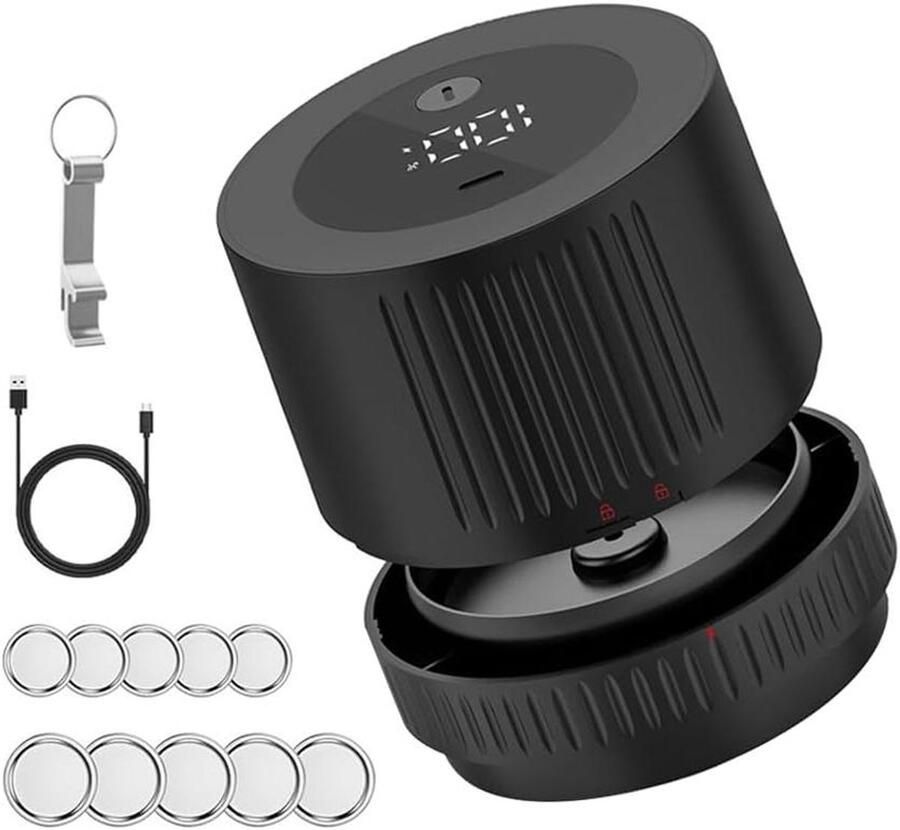 Vacuümsealer Voor Potten Pot Sealer Vacuüm Voedsel Conserveren Automatische Werking 2000 mAh Batterij Wit