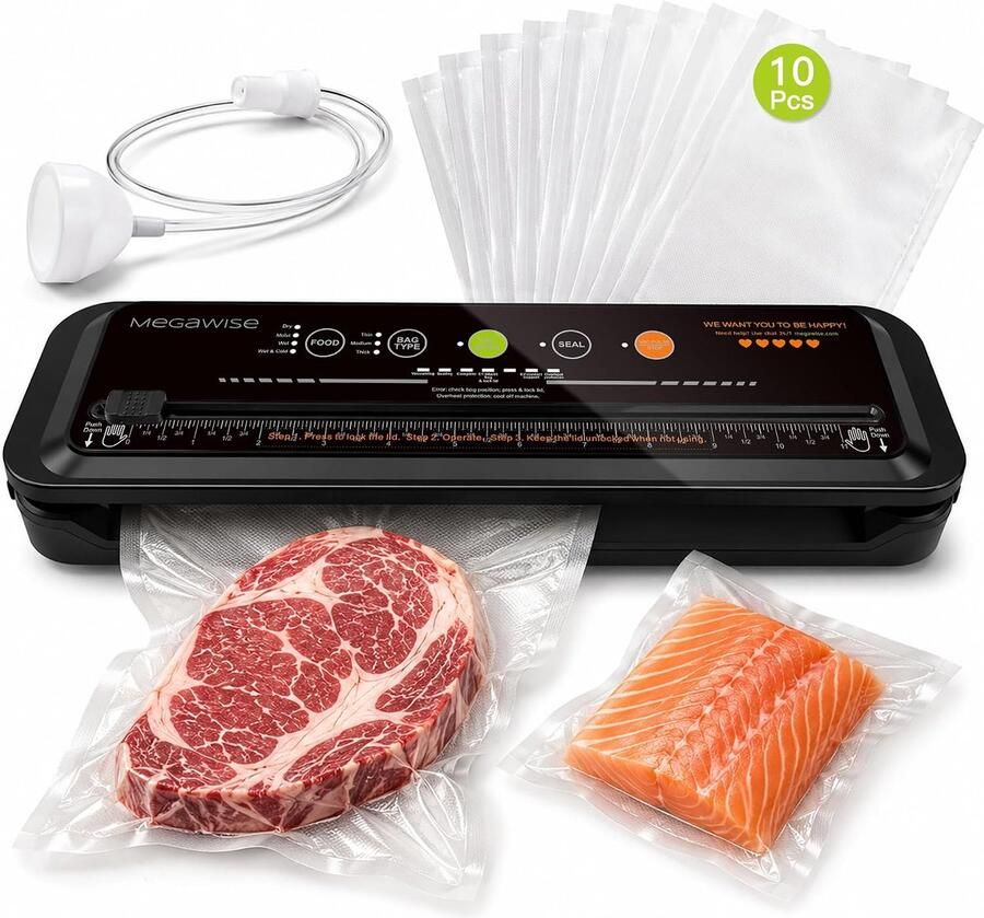 Vacuümsealmachine Voedselsealer Voedsel bewaren Ingebouwde snijder 30 cm seal Grijs