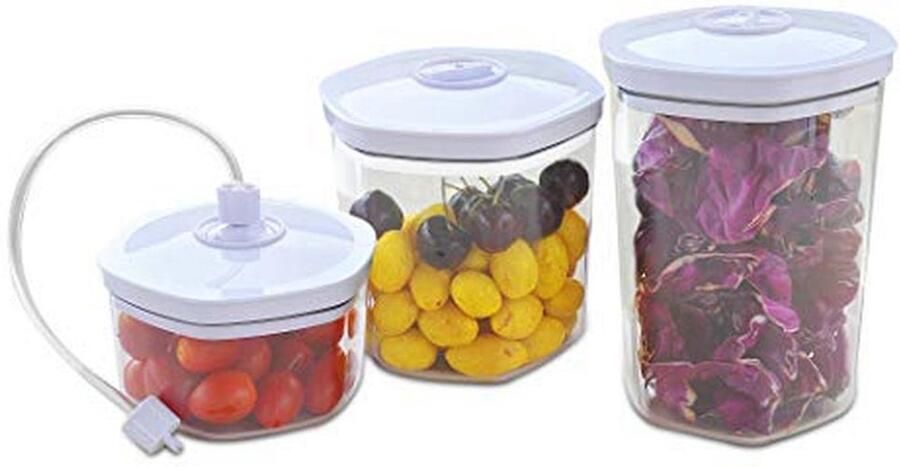 Vacuümverpakkingset 3-delig 700ml 1400ml en 2000ml met vacuümslang