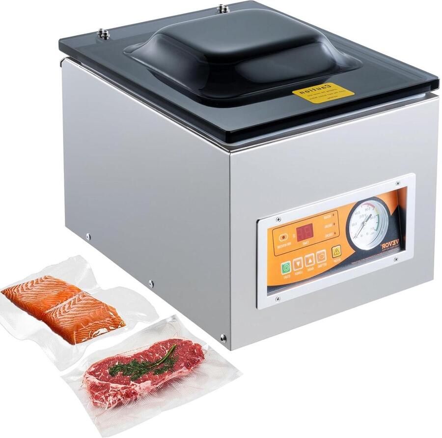Vacuümverpakkingsmachine Keuken Sealer Voedsel Vers Houden Krachtige Motor 260 mm Seal Zilver