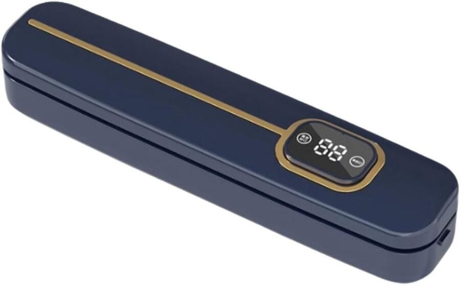 Vacuümverpakkingsmachine Volledig automatische langere sealmachine compact vacuümbewaarsysteem digitale afteltimer(Blu)