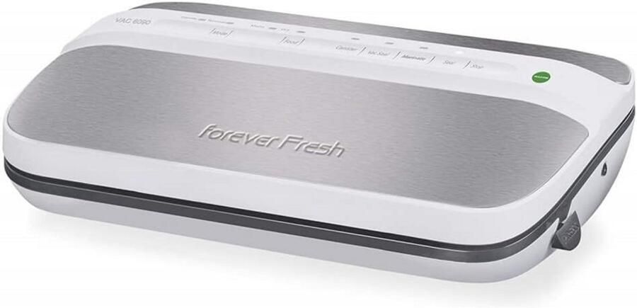 Vacuümverpakkingsmachine voor levensmiddelen met rolhouder en marinerbak