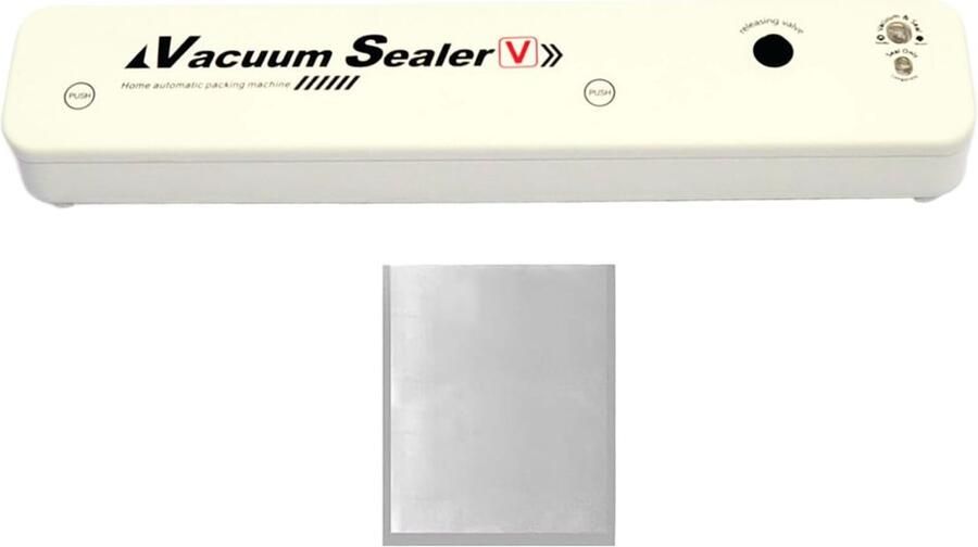 Vacuümverzegelaar Voedselbewaarder Draadloos Voedsel Langer Bewaren LED-geleide Afdichting 374 x 175 cm Wit
