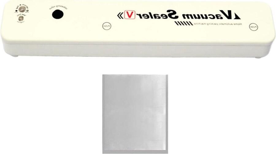 Vacuümmachine Voedselverzegelaar Levensmiddelen Bewaren Compact Draagbaar 35 cm Lengte Wit