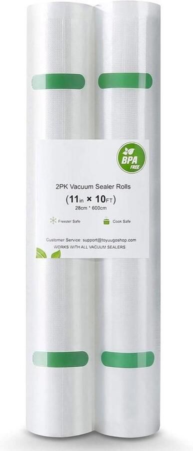 Vacuümzakken voor Voedselsealer 2 Rollen 28cm x 3m