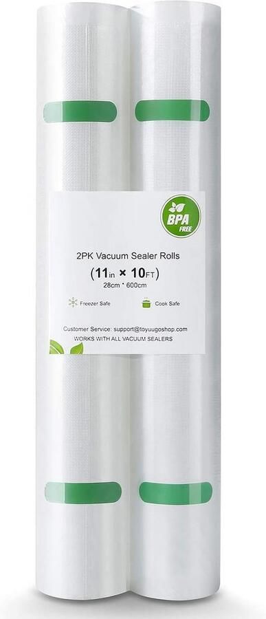 Vacuümzakken voor Voedselsealer 2 Rollen 28cm x 3m