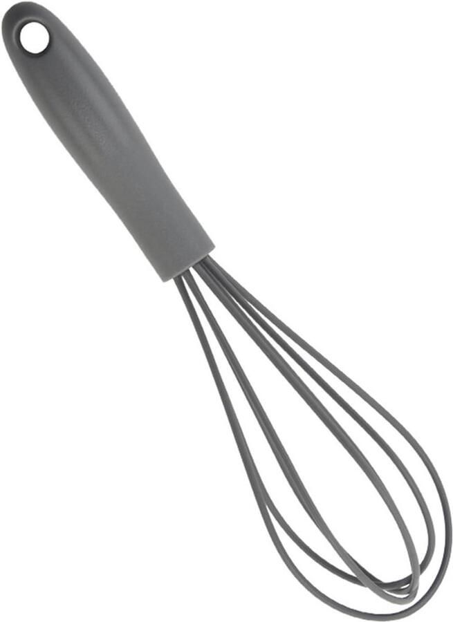 VALINK Silicone Whisk Egg Whisk Silicone Balloon Whisk Small Silicone Whisk Egg Stirrer for Mixing Cooking Baking Hot Chocolate Grey