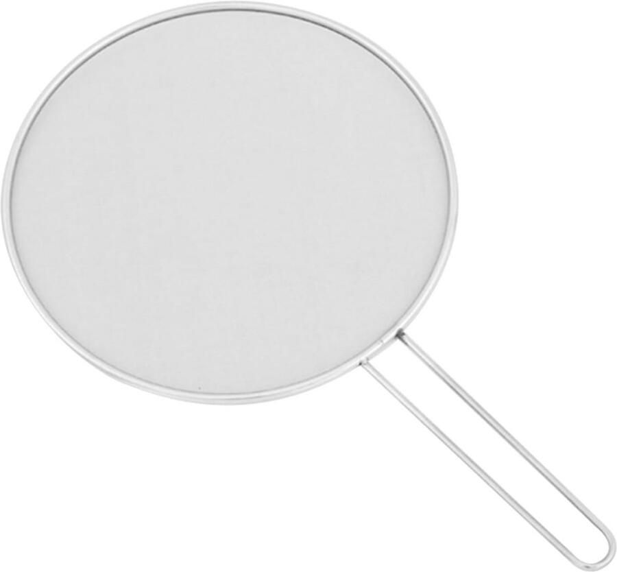 VALINK Splatter Screen Guard roestvrij staal koken anti-splatter splitbescherming spatbescherming vetspattenbeschermer voor pannen potten en koekenpannen vervangend deksel 25 cm handvat