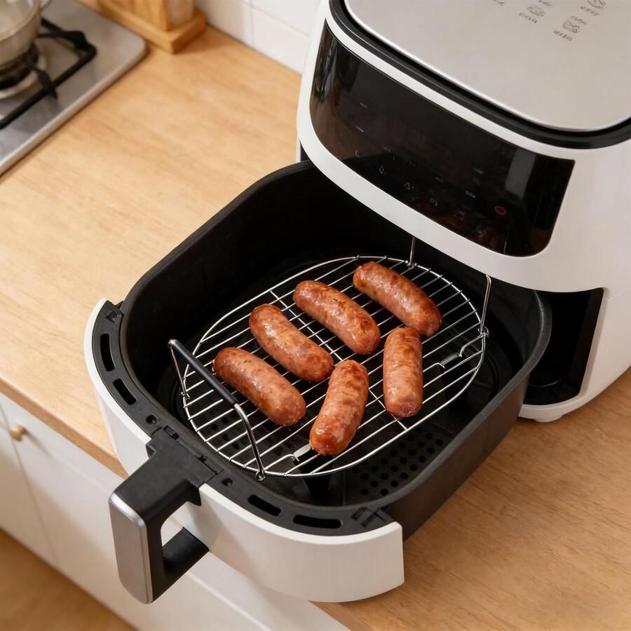 Van 1 Universals grillrek voor 8.5QT slowcookers roestvrij staal met hittebestendige handgrepen kookoptrek voor groenten - Foto 1