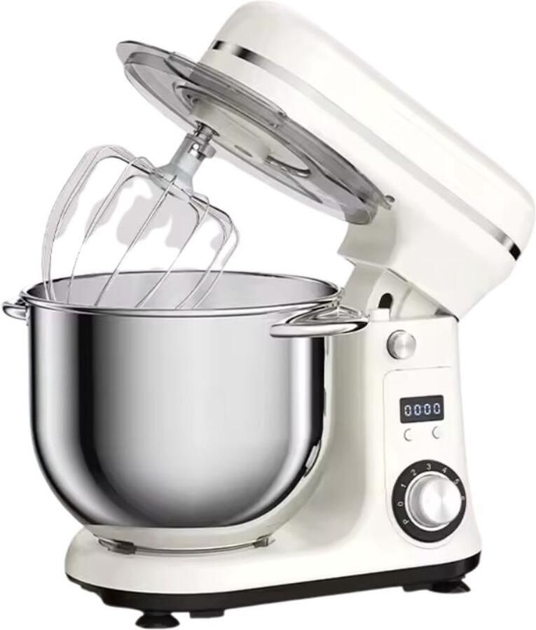 Vedder House Keukenmachine Wit 6 liter 1200 Watt Keukenmixer 6 snelheden Vaatwasserbestendig