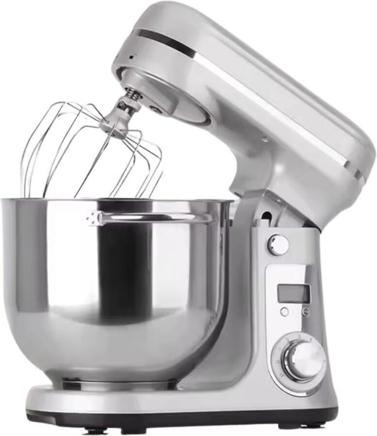 Vedder House Keukenmachine Zilver 6 liter 1200 Watt Keukenmixer 6 snelheden Vaatwasserbestendig