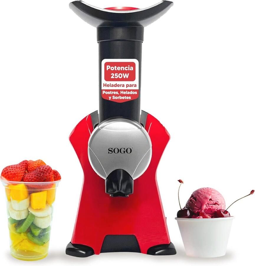 Veelzijdige IJsmachine voor Gezonde Ijsdesserts en Sorbets met Natuurlijke Vruchten – Afneembare Accessoires en Snelle Reiniging