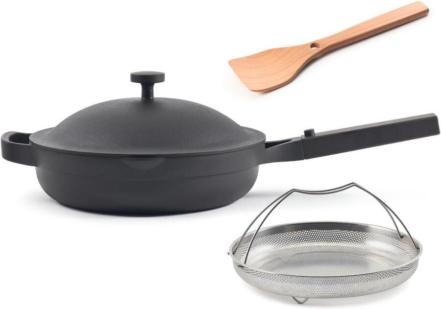 Veelzijdige Koekenpan Alles-in-één Kookpan Dagelijks Koken Gifvrije Keramische Coating 26 cm Diameter Char