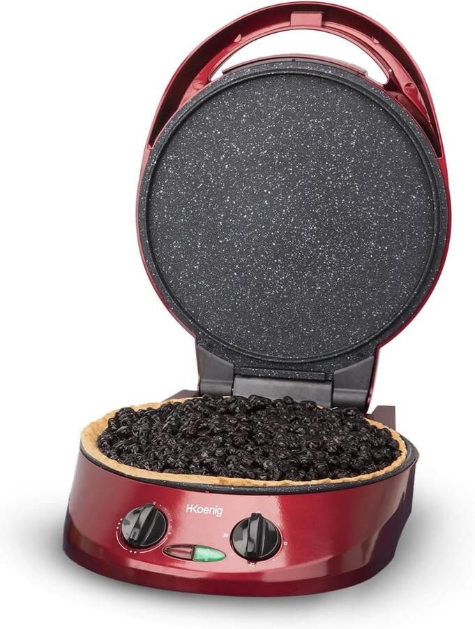 Veelzijdige Taart en Pizza Maker met 2 Platen Regelbare Thermostaat & Grillfunctie