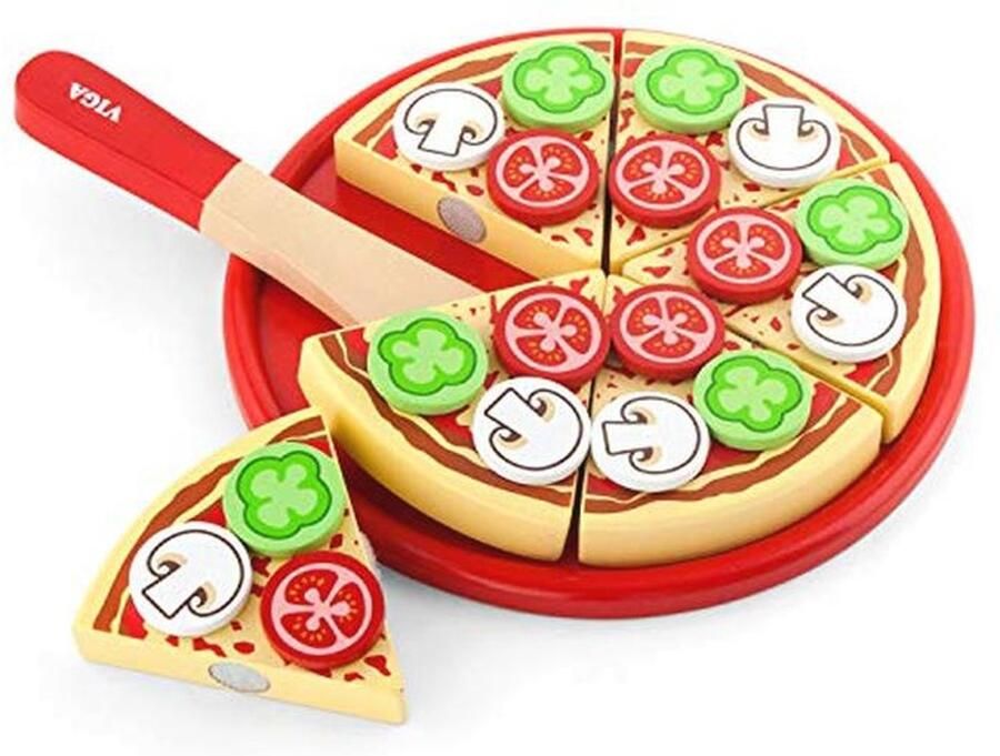Vegetarische Snijset Pizza voor Kinderen Leerzaam Speelgoed