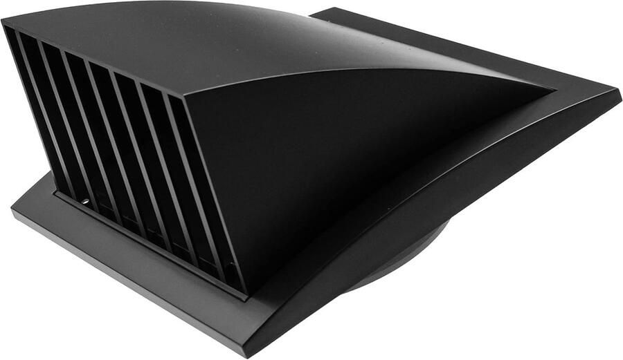 Vent Systems Antraciet Ø125 mm 5 inch afzuigkap voor droger Luiferkap Ventilatiekap Eenrichtings kunststof luchttoevoerrooster terugslagklep uitlaatkap luchtontluchter